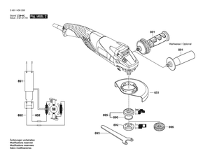 BOSCH Zusatzhandgriff | Ersatzteile f�r GWS 15-125 CIE | 1619P16111