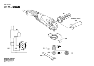 BOSCH Handgriff | Ersatzteile fr GWS 15-125 CIEH | 1600A01N0J