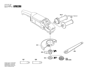 BOSCH Schleifspindel | Ersatzteile f�r GWS 2200-230 H | 1619P15297