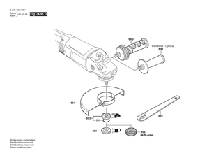 BOSCH Lagerflansch | Ersatzteile fr GWS 26-180 JH | 16058080B2