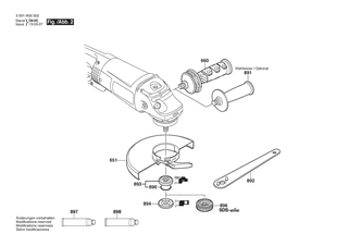 BOSCH Zusatzhandgriff | Ersatzteile f�r GWS 26-230 B | 16020250A1
