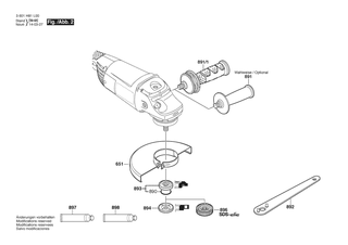 BOSCH Zusatzhandgriff | Ersatzteile fr GWS 22 - 180 H | 16020250A1