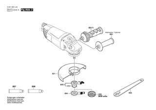 BOSCH Zusatzhandgriff | Ersatzteile f�r GWS 22-180 H | 160202509Z