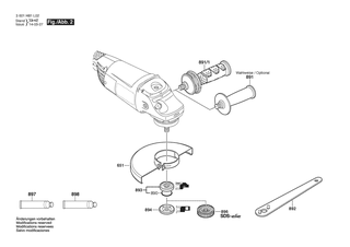 BOSCH Zusatzhandgriff | Ersatzteile fr GWS 230 H | 160202509Z
