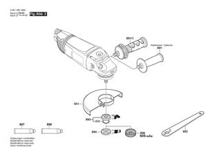 BOSCH Zusatzhandgriff | Ersatzteile f�r GWS 22 - 230 JH | 16020250A1