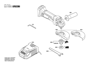 BOSCH Ladeger�t US GAL 18V-20 120V / 2A | Ersatzteile f�r GWS18-50V-LI | 2607226287