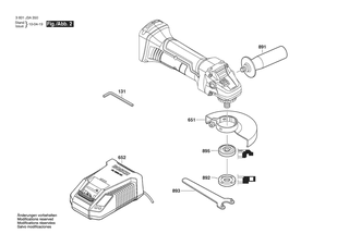 BOSCH Ladeger�t | Ersatzteile f�r GWS 18 V-LI | 2607225931