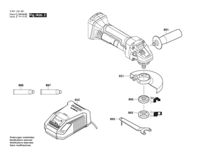 BOSCH Ladeger�t | Ersatzteile f�r GWS 18V - LI | 2607225931