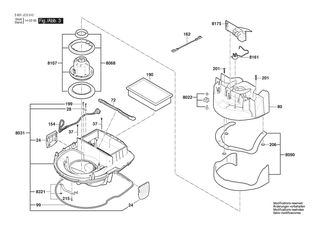 BOSCH Adapter | Ersatzteile f�r VAC140AH | 1600A030KS