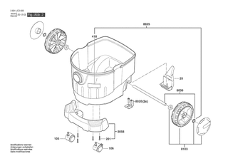 BOSCH Halterung | Ersatzteile f�r GAS 35 H AFC | 2609200435