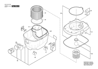 BOSCH Schaltersatz | Ersatzteile f�r GAS 10 PS | 1600A01ZM8