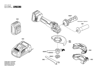 BOSCH Zweilochmutter | Ersatzteile f�r GWS 18V-10 SC | 1619P09976