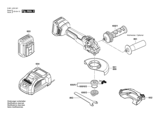BOSCH Schutzhaube | Ersatzteile f�r GWS 18V-10 SC | 1600A025XR