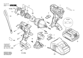 BOSCH Akku-Paket | Ersatzteile fr GDR 250-LI | 1607A350B2