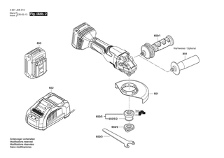 BOSCH Aufnahmeflansch | Ersatzteile f�r GWS 18V-13C | 1605703140