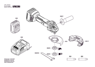 BOSCH Firmenschild | Ersatzteile f�r GWS 18V-7 | 1619P15780