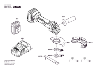 BOSCH Lagerflansch | Ersatzteile f�r GWS 180-LI | 1619P11098
