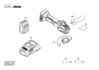 BOSCH Rasthebel | Ersatzteile f�r GWX 18V-8 | 1607000742