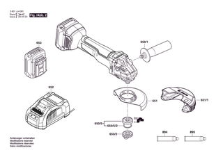 BOSCH Verstellschieber | Ersatzteile f�r GWS 18V-10 | 1619P16511
