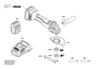 BOSCH L�fter | Ersatzteile f�r GWS 18V-100 C | 1619P16641