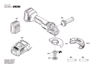BOSCH Elektromotor | Ersatzteile f�r GWS 18V-10 P | 1607000CA4