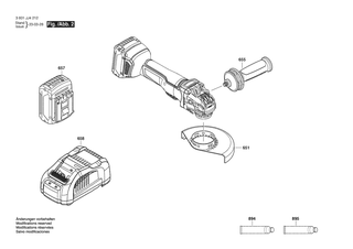 BOSCH Zusatzhandgriff | Ersatzteile f�r GWX18V-10PN | 16020250A0