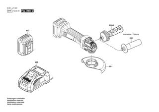 BOSCH Zusatzhandgriff | Ersatzteile f�r GWX 18V-8 | 1619P16111