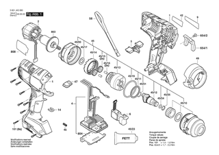 BOSCH Leiterplatte bestckt | Ersatzteile fr GDS 18V-400 | 1600A023VS