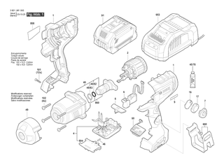 BOSCH Firmenschild | Ersatzteile fr GDS 18V-1600 HC | 160111AA6B