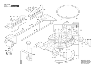 BOSCH Aufgabetisch | Ersatzteile f�r GCM 8 SJL | 1609B04128