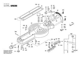 BOSCH Versenkungsklappe | Ersatzteile f�r GCM 12 SDE | 1609B05131