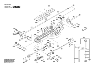 BOSCH Arretierblech | Ersatzteile fr GCM 12 GDL | 1609B04487