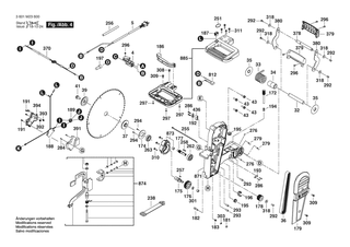 BOSCH Riemenabdeckung | Ersatzteile f�r GCM 12 GDL | 1609B00504