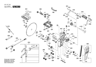 BOSCH Netzanschlussleitung | Ersatzteile fr GCM 10 GDJ | 1609B00490