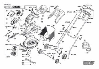 BOSCH Gehäusesatz | Ersatzteile für ROTAK 37 LI | F016104159