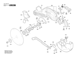 BOSCH Warnzettel | Ersatzteile f�r GCM 216 | 1619PB9047