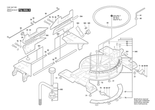 BOSCH Batteriehalter | Ersatzteile f�r GCM 18V-216 DC | 1609B06975