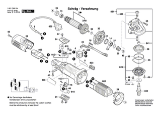 BOSCH Motorgehäuse | Ersatzteile für GWS 7-115 E | 1619P10070