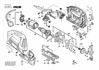 BOSCH Gehäuseschale DUNKELBLAU | Ersatzteile für GST 75 BE | 2605105112