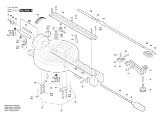 BOSCH Tastknopf F5.5XF15X1 | Ersatzteile f�r GCM 254 D | 1619PC0789