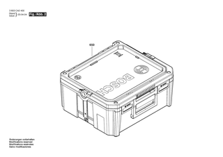 BOSCH Tragkasten | Ersatzteile f�r PWS 750-125 | 16054381FV