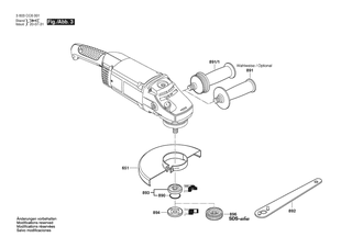 BOSCH Luftleitring | Ersatzteile f�r PWS 2000-230JE | 1619P17209