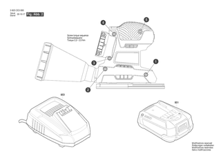 BOSCH Akku-Paket | Ersatzteile fr EasySander 18V-8 | 1607A350RU