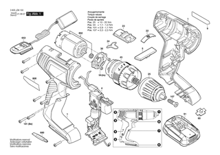 BOSCH Gleichstrommotor | Ersatzteile fr EasyImpact 18V-40 | 1607000EU1