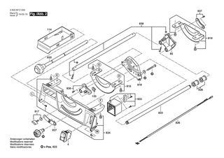 BOSCH Rckblech | Ersatzteile fr AdvancedTableCut 52 | 1609B02826