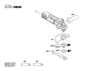 BOSCH Tülle Ø6,5-Ø6,9x95 MM | Ersatzteile für GWS 750 | 2600703012