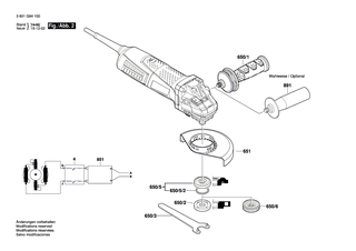 BOSCH Firmenschild GWS 15-125 CIEX | Ersatzteile für GWS 15-125 CIEX | 160111C01X
