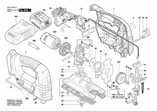 BOSCH Verstellschieber | Ersatzteile für GST 18 V-LI B | 2607200686