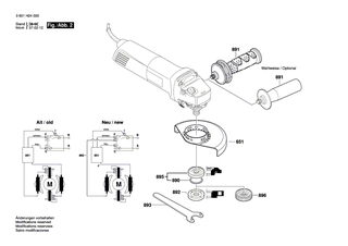 BOSCH Deckel | Ersatzteile fr GWS 14-125 CIE | 1605500227