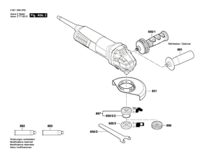 BOSCH Deckel | Ersatzteile f�r GWS 9-115 | 1605500279